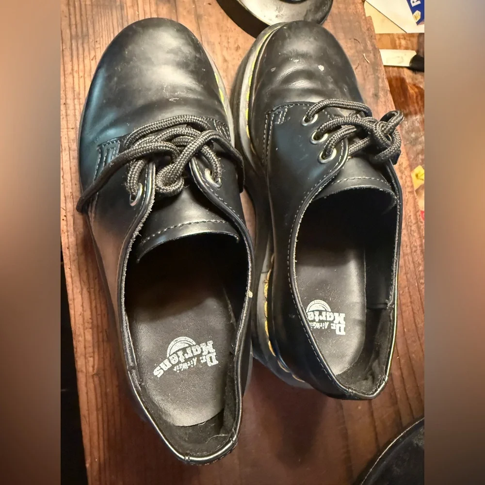 Dr. Martens Quad Black Platform Shoes